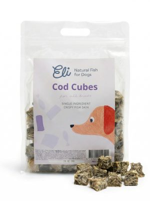 Dried Cod Skin Cubes For Dogs 500g