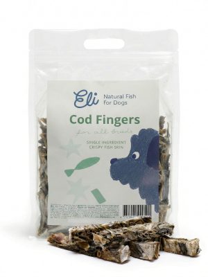 Dried Cod Skin Fingers For Dogs 500g