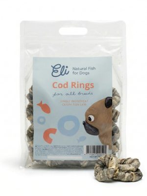 Dried Cod Skin Rings Dog Treats 500g